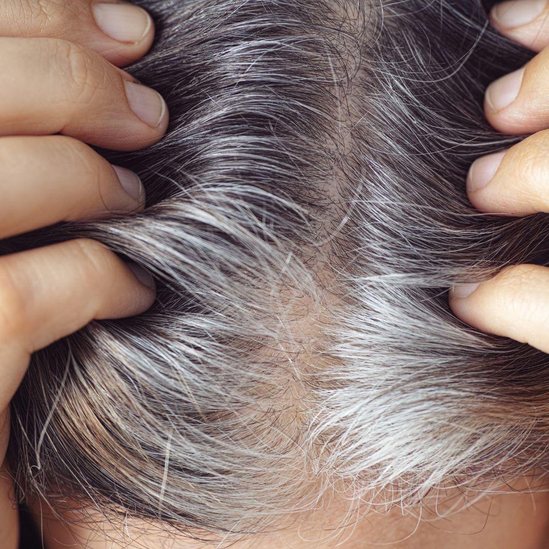 canas en el cabello